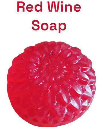 Handmade Soap / Red Wine Soap Bar / Premature Aging / Reduces Acne / Glowing Skin / Combats Skin Damage / Even Tone Skin / Red Wine / Pack Of 2pcs.
