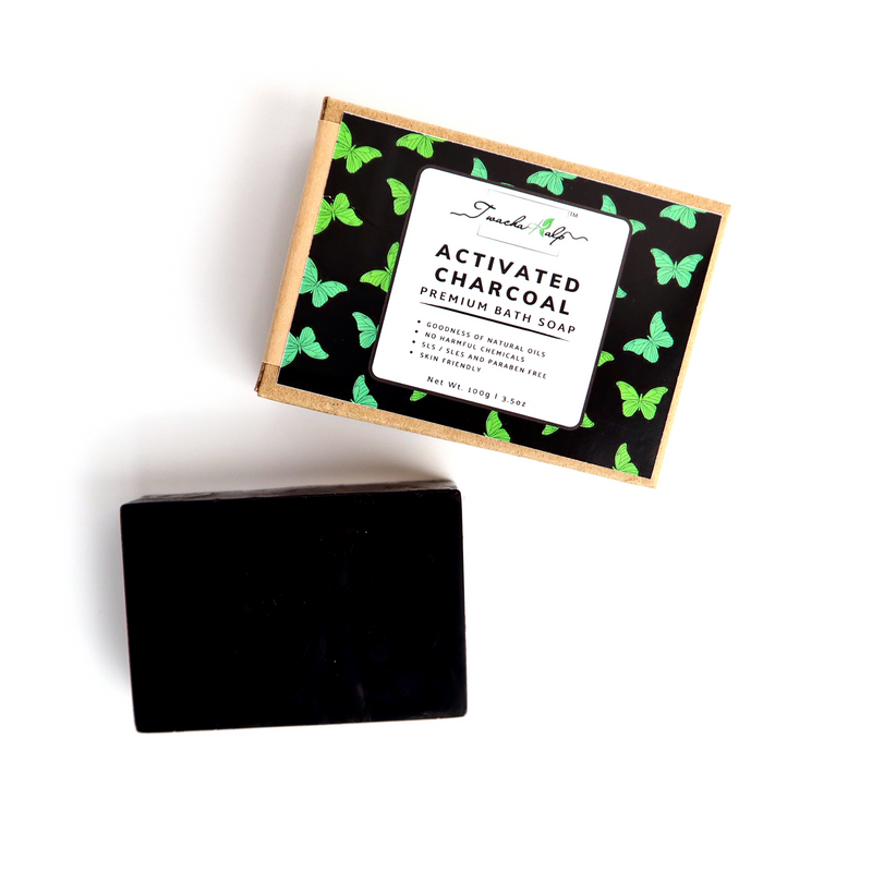 TWACHAKALP Premium Activated Charcoal Soap | Natural Handmade Activated Charcoal Soap | Pack of 2 (100g*2=200g)